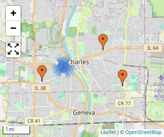 Area schools map